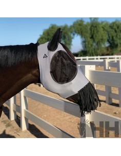 Horse Fly Mask Face Mask with Mesh Eyes Ears Extra Comfort Lycra Equine Avoid UV for Pony/Cob/Arab 