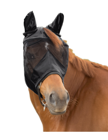 Fly Mask With Ears Zip off Nose & Forelock Hole size cob 