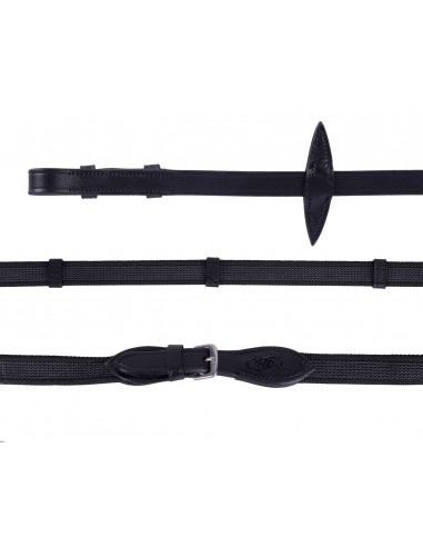 Comprar online QHP Anti-slip reins with leather stops