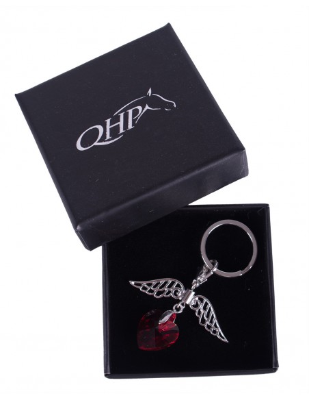 QHP Bridle Charms Wings Red