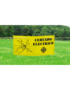 Electric fence indicator sign