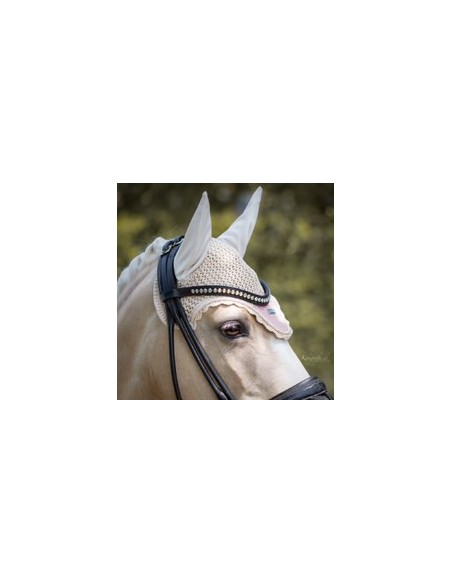 Equestrian Stockholm Ear Net Desert Rose