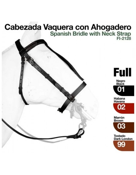 ZALDI Spanish Bridle with neck strap
