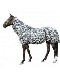 HKM Fixed Neck Combo Aqua Zebra Fly Rug with Tail And Belly Flap FREE DELIVERY 