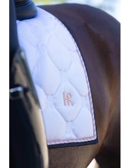 CHARMER Dressage Saddle Pad - White Rose