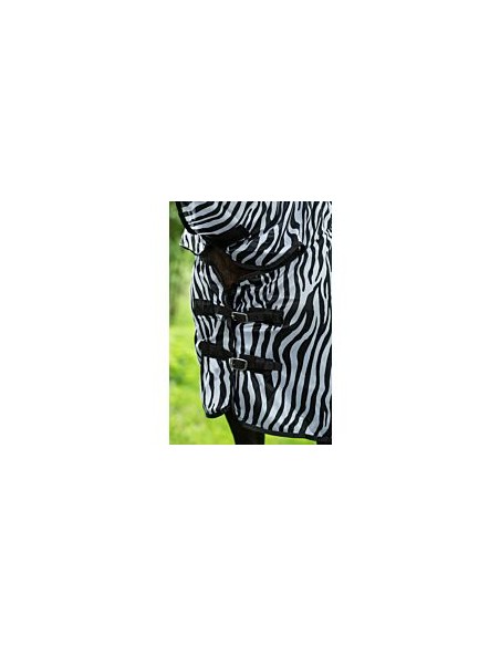Manta Anti moscas HKM Zebra con cuello