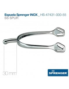 Sprenger Ultra Fit Extra Grip Spurs Stainless Steel, Ball End
