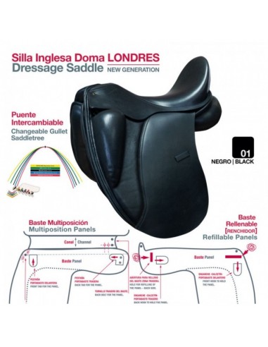 Comprar online ZMS Londres Dressage Saddle 17,5"